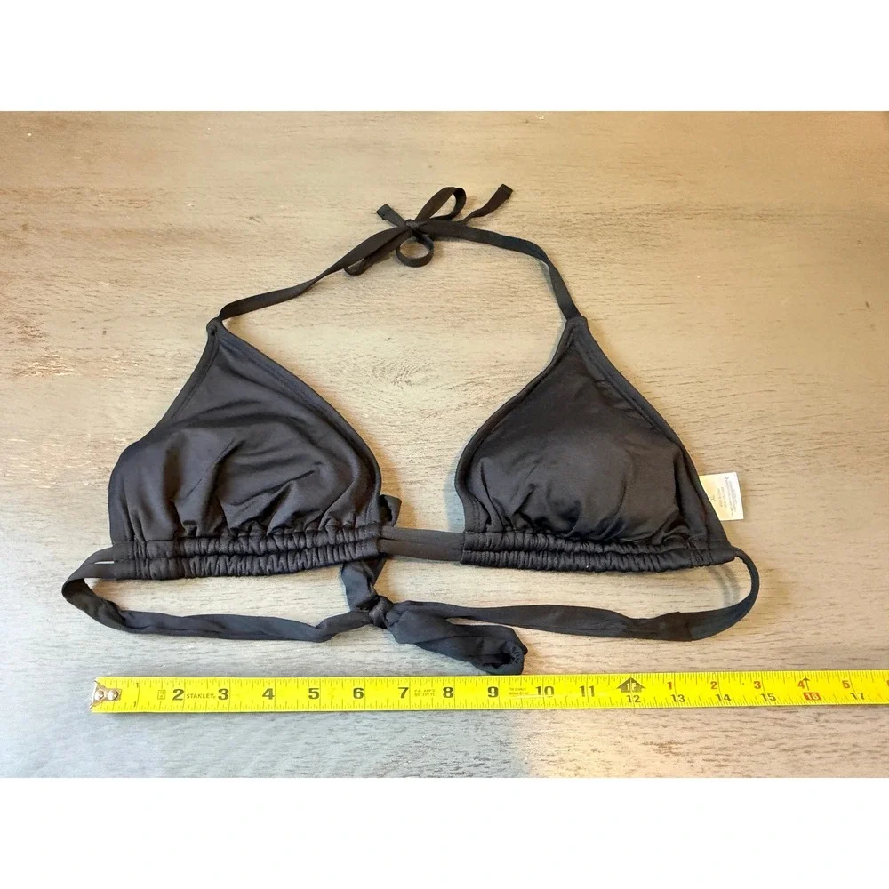 Kona Sol Black High Waisted Bikini Swim Bottoms Womens XL Solid Basic Swimwear
